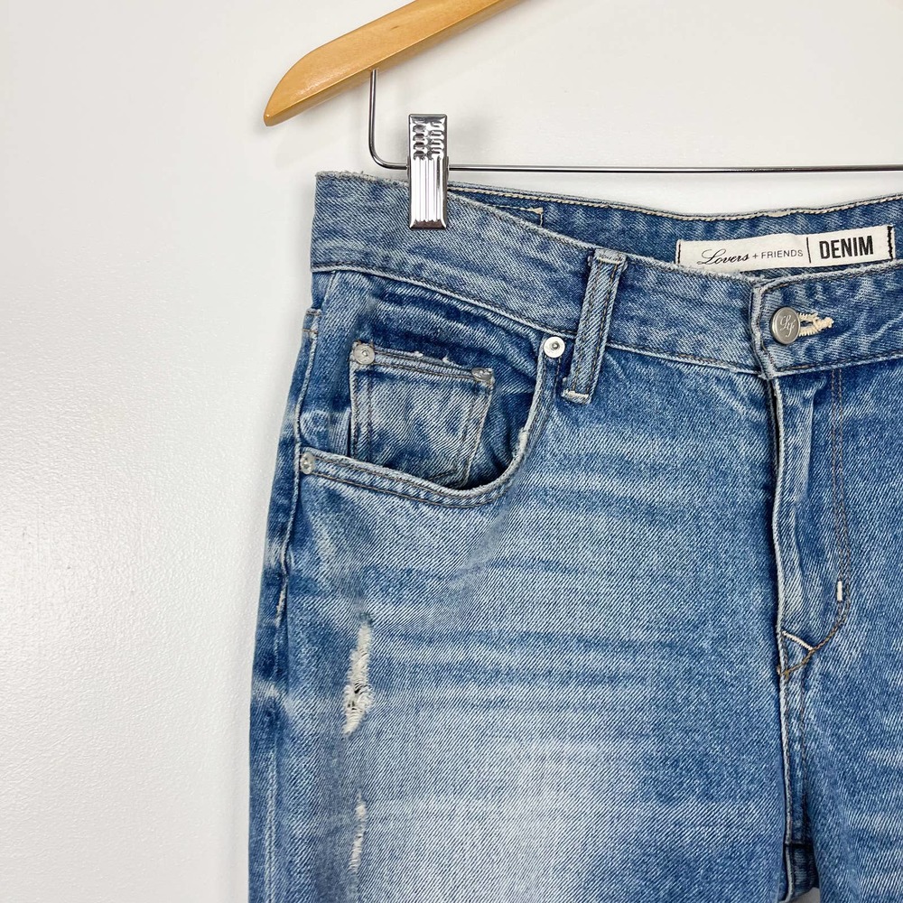 Lovers and Friends Ezra Cropped Slim Boyfriend Jeans Size 28 - Picture 3 of 10